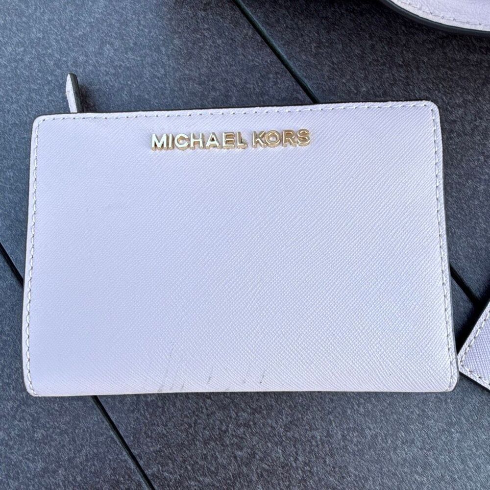 Michael Kors Selma top‎ handle bag pink card holder small wallet light pink - Picture 2 of 12